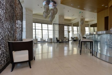 Leergefegt: das Mannschaftshotel in Baku