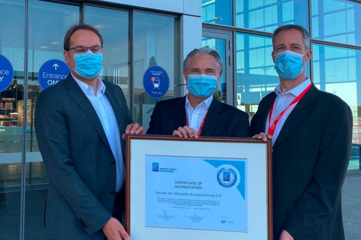 Als erster in Mitteleuropa / Luxemburger Flughafen erhält Auszeichnung vom ACI für Corona-Maßnahmen