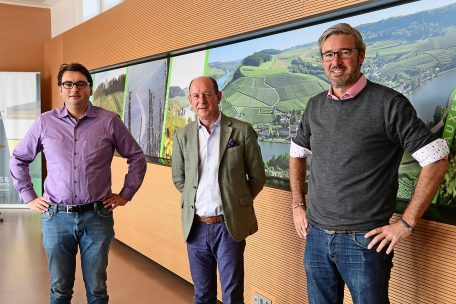 Serge Fischer, Robert Ley und André Mehlen: Experten des Weinbauinstituts
