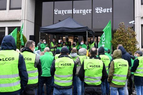 Mediahuis/Saint-Paul / Protestaktion des LCGB: „Werden alle Entscheidungen aus Belgien diktiert?“