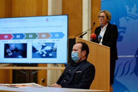 Gesundheitsministerin Paulette Lenert und der nationale Drogenbeauftragte Alain Origer gingen in groben Zügen auf den fünften nationalen Drogenaktionsplan ein, der in Kürze in Kraft tritt