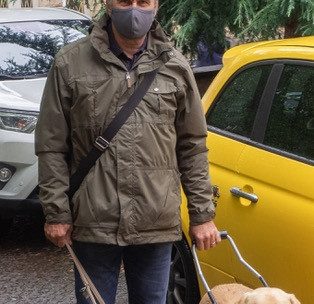 Roland Welter, Präsident des Vereins „Chiens Guides d‘Aveugles au Luxembourg“ und sein Hund Lou