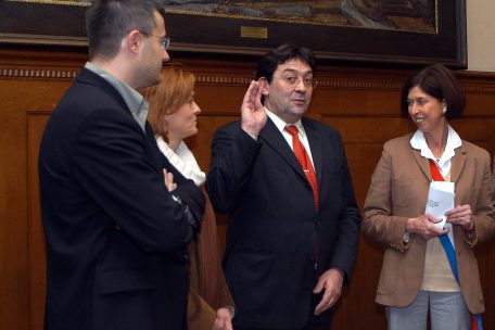 Schöffe ab 2002 (v.l.n.r.): Felix Braz, Vera Spautz, Henri Hinterscheid und Lydia Mutsch
