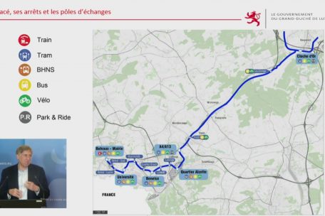 „Schnelle Tram“ / Bus statt Bahn, Poller und P&R Monkeler: Pendlerverkehr soll raus aus Esch
