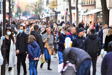 Trotz Corona / Hochbetrieb am Samstag in der „Groussgaass“