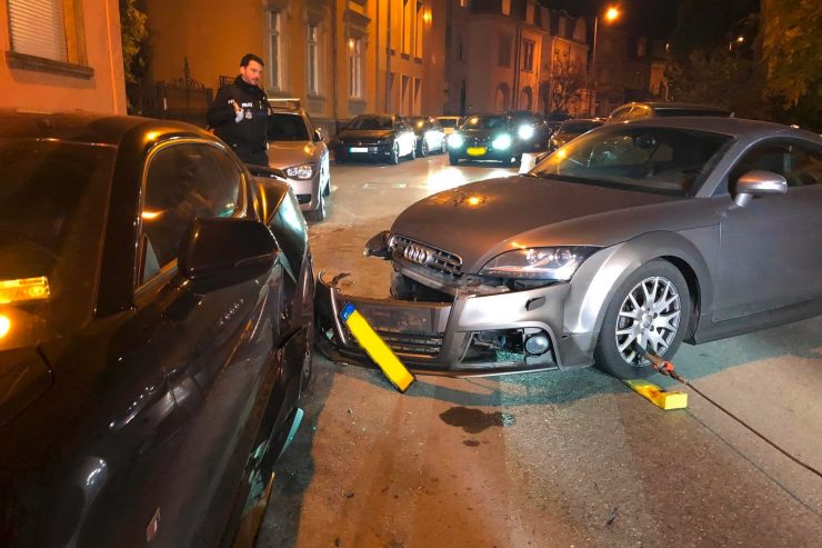 Polizei / Betrunkener Autofahrer kracht in geparkte Autos in Luxemburg-Stadt
