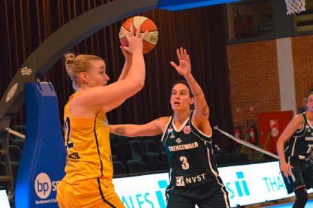 Lisy Hetting (Nr. 3) und die Damen des Gréngewald wollen auch in der nächsten Saison auf internationalem Level antreten