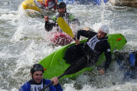 2017 war Extremslalom oder Boatercross erstmals bei einer WM und auch der erste Wettkampf, der im Diekircher Wildwasserkanal stattfand