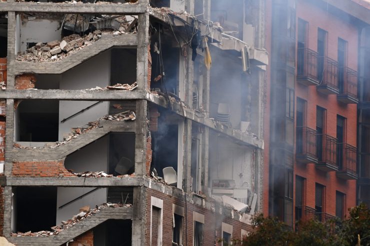 Madrid / Heftige Explosion im Zentrum: Drei Stockwerke komplett zerstört