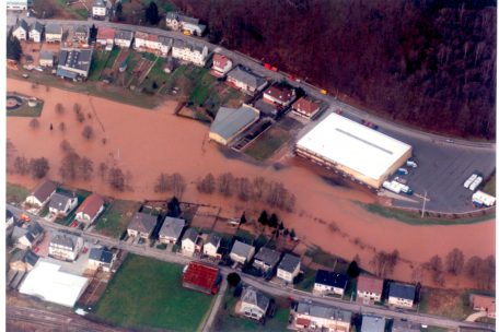 Die Überschwemmungen im Juni 2018 setzten weite Teile der Ortschaft Bissen unter Wasser 