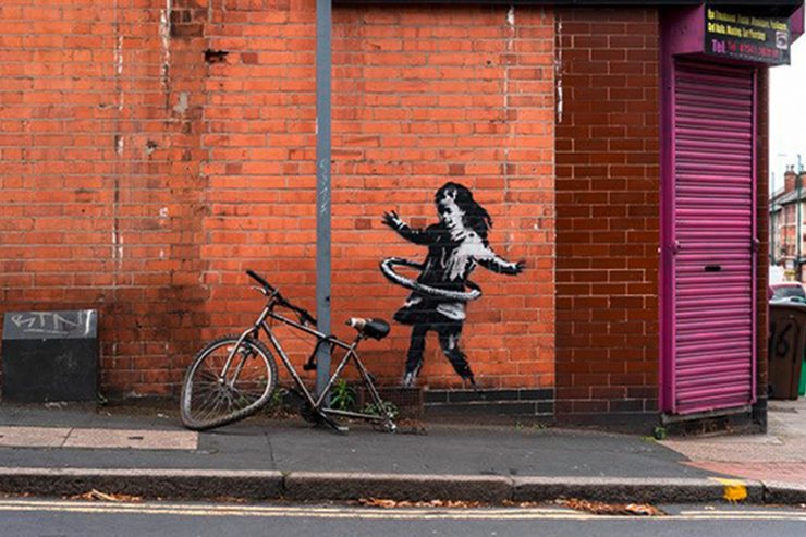 Kunst / Banksy-Werk in Nottingham verkauft und aus Hauswand getrennt