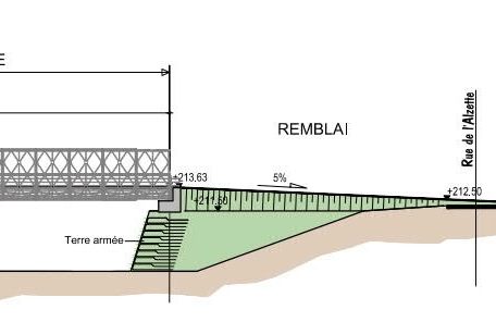 Für das Anlegen der rund 45 Meter langen provisorischen Brücke müssen auf beiden Seiten Aufschüttungen durchgeführt und Aufleger gegossen werden