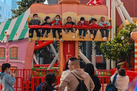 Vergnügungspark in Wuhan im Februar 2021