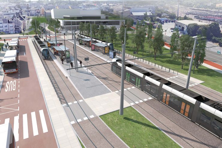 Mobilität / Neue Teilstrecke der Tram mit zwei Haltestellen geht 2022 in Betrieb
