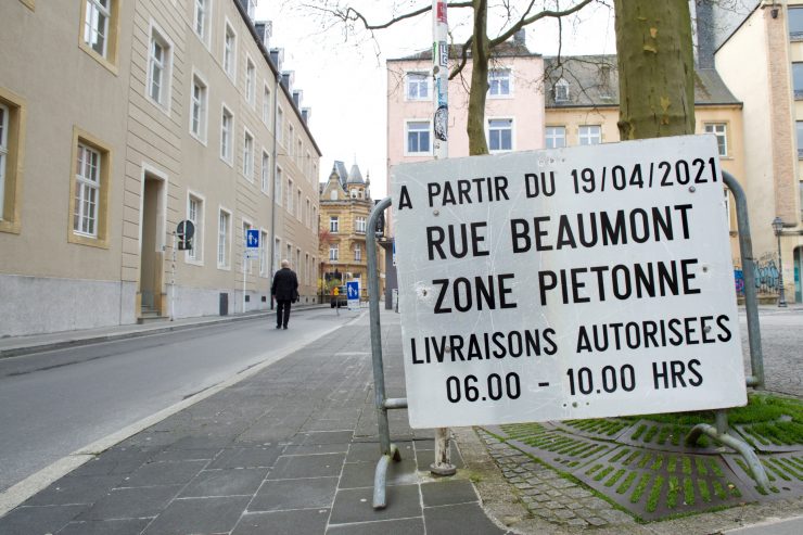 Luxemburg-Stadt / Rue Beaumont und ein Teil der rue des Capucins sind jetzt Fußgängerzone