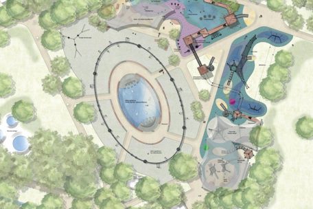 Plan des zukünftigen Spielplatzes 