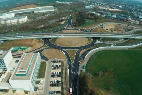 Fünf Jahre Bauzeit  / „Échangeur Dudelange-Burange“ ist befahrbar und eingeweiht