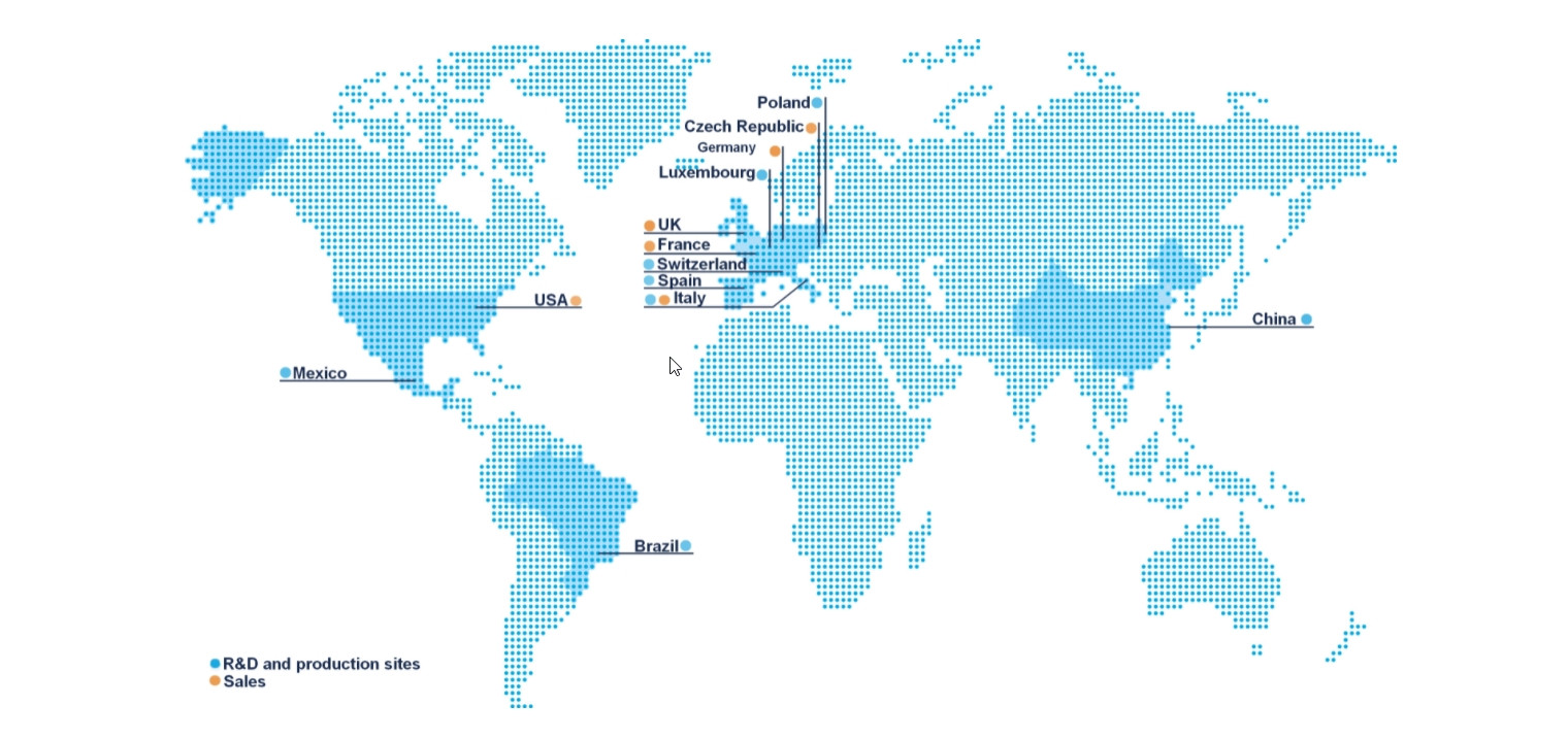 Weltweit betreibt Cebi elf Produktionsstätten und mehrere Forschungs- und Entwicklungszentren