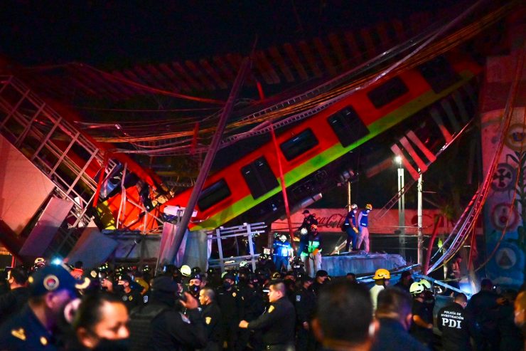 Mexiko-Stadt / Fast zwei Dutzend Tote bei Einsturz von U-Bahn-Brücke auf von Skandalen belasteter Linie 