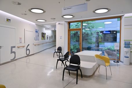 Der Wartebereich des Radiotherapiezentrums
