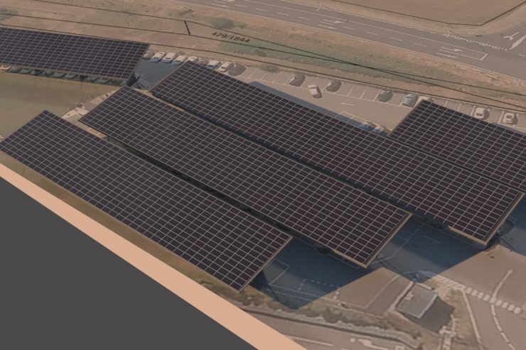 Energie / Goodyear und Enovos bauen den ersten großen Solar-Carport in Luxemburg