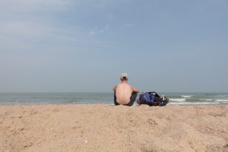 Wohlverdiente Rast am Strand