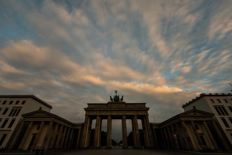 Das Brandenburger Tor in der deutschen Hauptstadt Berlin