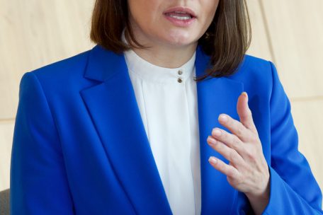 21062021, Luxembourg-Kirchberg, European Convention Center Luxembourg, Place de l'Europe 4, Portraits de Svetlana Tichanowskaja (Militante des droits civiques), © Editpress/Fabrizio Pizzolante