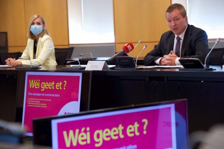 Volle Unterstützung für die Kampagne: Innenministerin Taina Bofferding und Marc Hansen, Minister für den öffentlichen Dienst