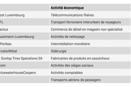 Die zehn größten Arbeitgeber des Landes. (Die Teilnahme der Firmen im Ranking ist freiwillig – manche Unternehmen können also fehlen.)