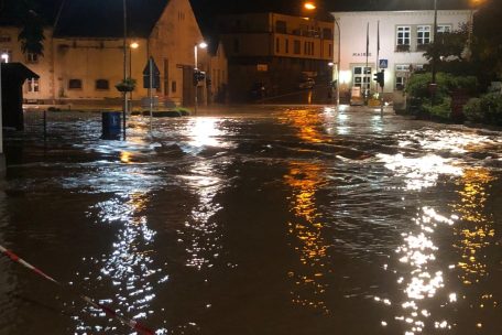 Überschwemmungen in Kopstal in der Nacht auf Donnerstag