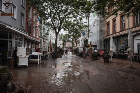 In Echternach heißt es nun Schlamm schippen