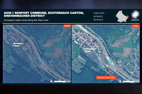 Die Sauer verwandelte sich bei Steinheim innerhalb eines Tages in einen reißenden Fluss