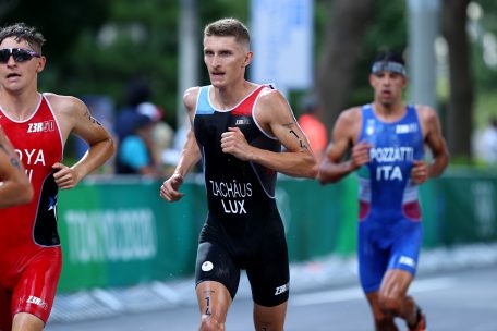 Auf den letzten fünf Kilometern der Laufstrecke musste Stefan Zachäus seinem Angriff auf dem Rad Tribut zollen<br />