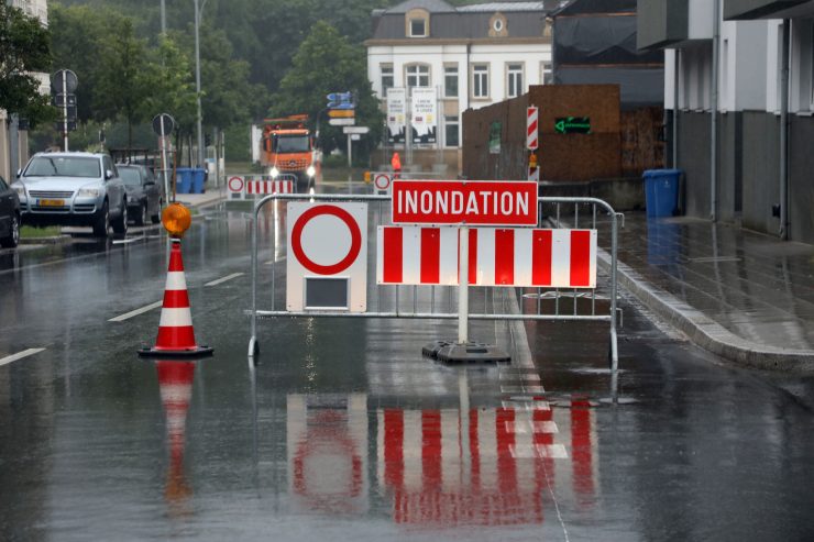 Regen / Erneute Überschwemmungen in Luxemburg – mehrere Straßen gesperrt 