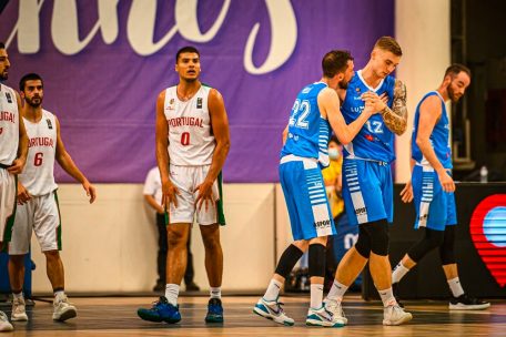 Für die FLBB-Auswahl um Bobby Melcher (Nr. 22) und Joé Kalmes (Nr. 12) geht es darum, die Erfahrungswerte gegen Schweden und Portugal mitzunehmen und in der nächsten Vorqualifikation im November neu anzugreifen