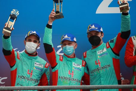 Dylan Pereira, Ben Keating und Felipe Fraga holten den zweiten Platz der GTE-Am-Wertung