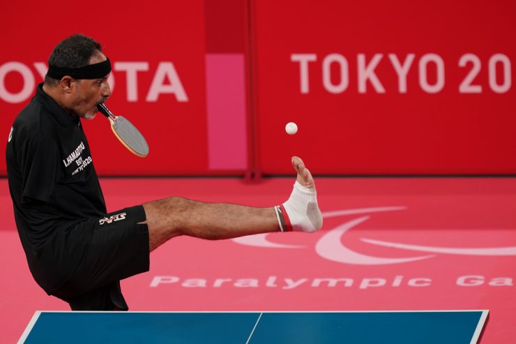 Paralympics / Mit Tischtennis-Schläger im Mund: Ägypter Ibrahim Hamadtou begeistert in Tokio