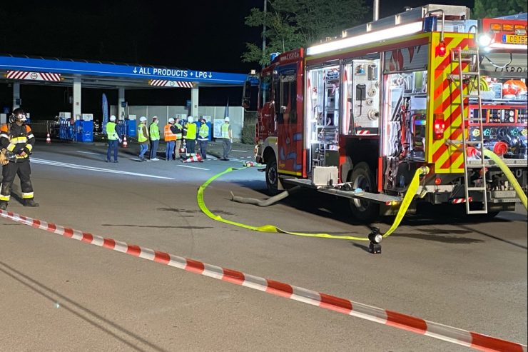 CGDIS / Gasleck sorgt für Großeinsatz der Rettungskräfte auf der Aire de Berchem