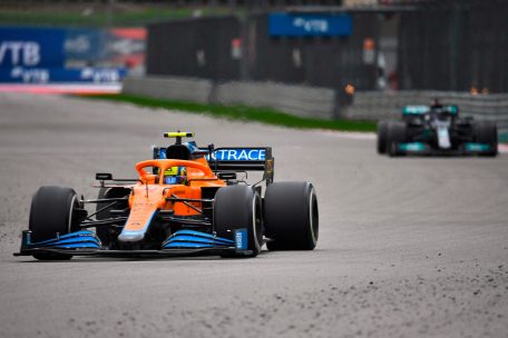  Lando Norris führte das Rennen lange an, verzockte sich allerdings am Ende im Regen