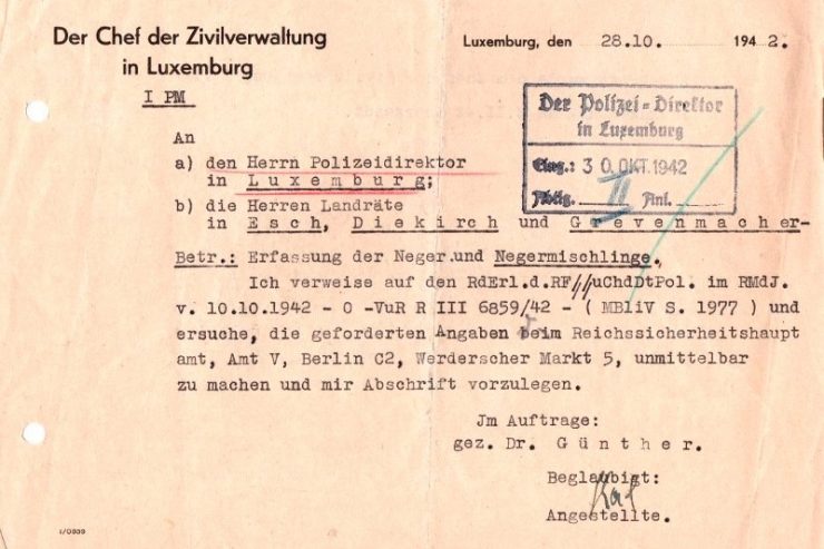 Zeitgeschichte / Die Verfolgung Schwarzer Menschen im besetzten Luxemburg (1940-1944)