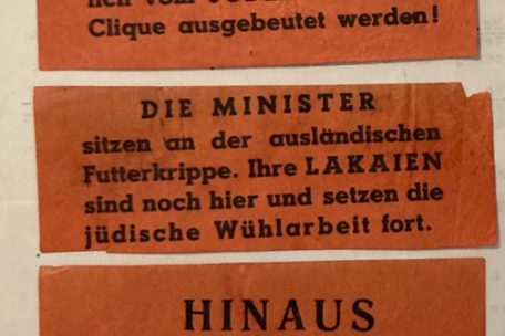 Diese judenfeindlichen Zettel wurden in der Nacht zum 9. Juli 1940 insbesondere an der Eingangstüre der hauptstädtischen Synagoge aufgeklebt. In der Nacht zum 17. Juli 1940 wurden solche Zettel an verschiedenen Stellen der Stadt Diekirch aufgeklebt.