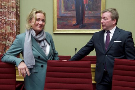 Gesundheitsministerin Paulette Lenert (LSAP) und Marc Hansen (DP), Minister für den öffentlichen Dienst
