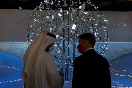 In ihrem eigenen Pavillon erinnern die Vereinigten Arabischen Emirate an ihre eigene Geschichte, an die Zeit von vor dem Reichtum. 
