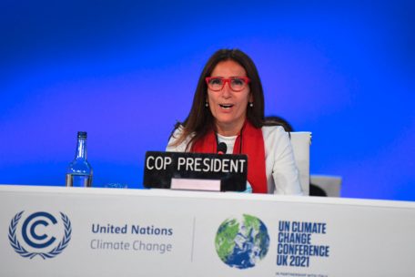 Die Präsidentin der COP25, die chilenische Politikerin Carolina Schmidt, spricht zur Eröffnung der UN-Klimakonferenz