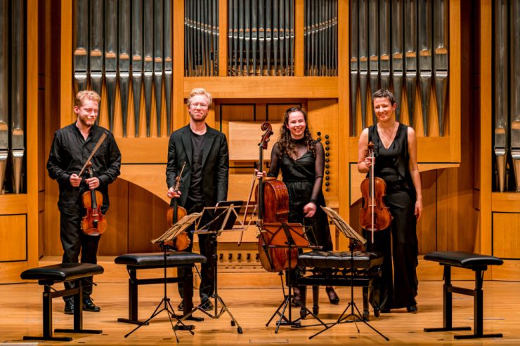 Alain spannt den Bogen / Streicher im Mittelpunkt: Das Marmen Quartet und Tabea Zimmermann