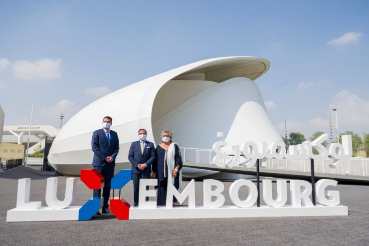 Weltausstellung / Erbgroßherzog Guillaume und Tourismusminister Lex Delles besuchen Luxemburger Pavillon in Dubai