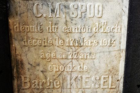 Der Grabstein von C.M. Spoo