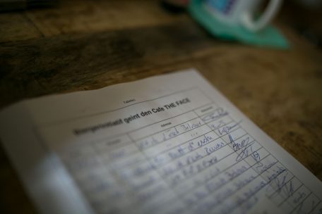 Das Dokument mit dem Titel „Bürgerinitiative gegen das Café The Face“ wurde von 28 Anwohnern der route d’Esch unterzeichnet