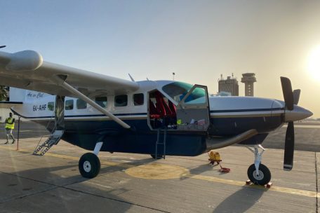 Die Cessna Grand Caravan, mit der Pilot Isah Skrijelj die Luxemburger Delegation in den Süden des Senegal flog